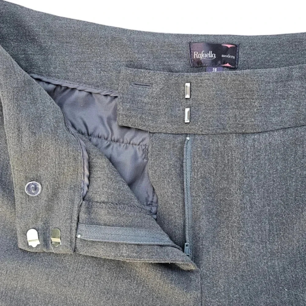Raffaella-Size 16 Women's Gray Slacks - Picture 4 of 5